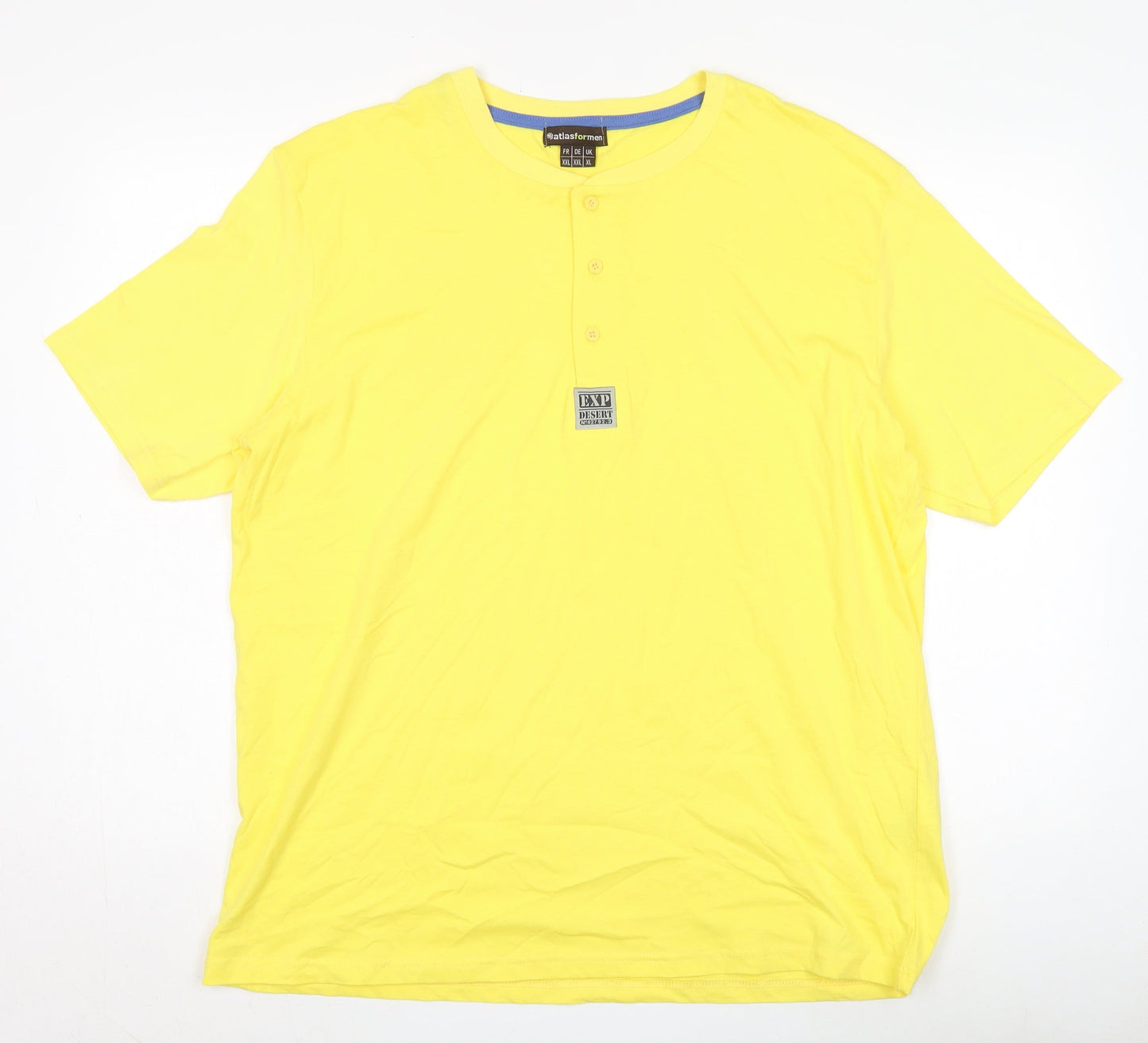 Mens UK Size XL atlasformen Yellow  T-Shirt