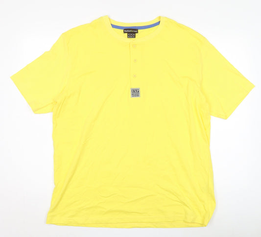 Mens UK Size XL atlasformen Yellow  T-Shirt