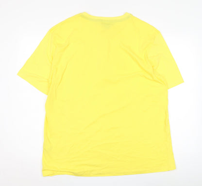 Mens UK Size XL atlasformen Yellow  T-Shirt