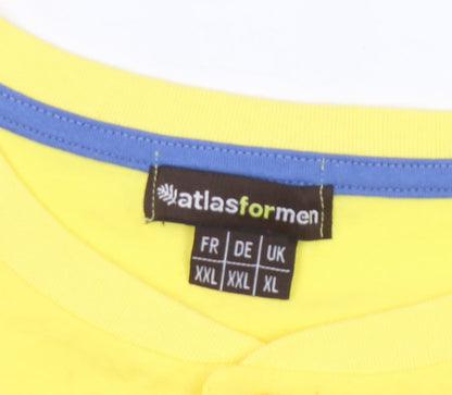 Mens UK Size XL atlasformen Yellow  T-Shirt