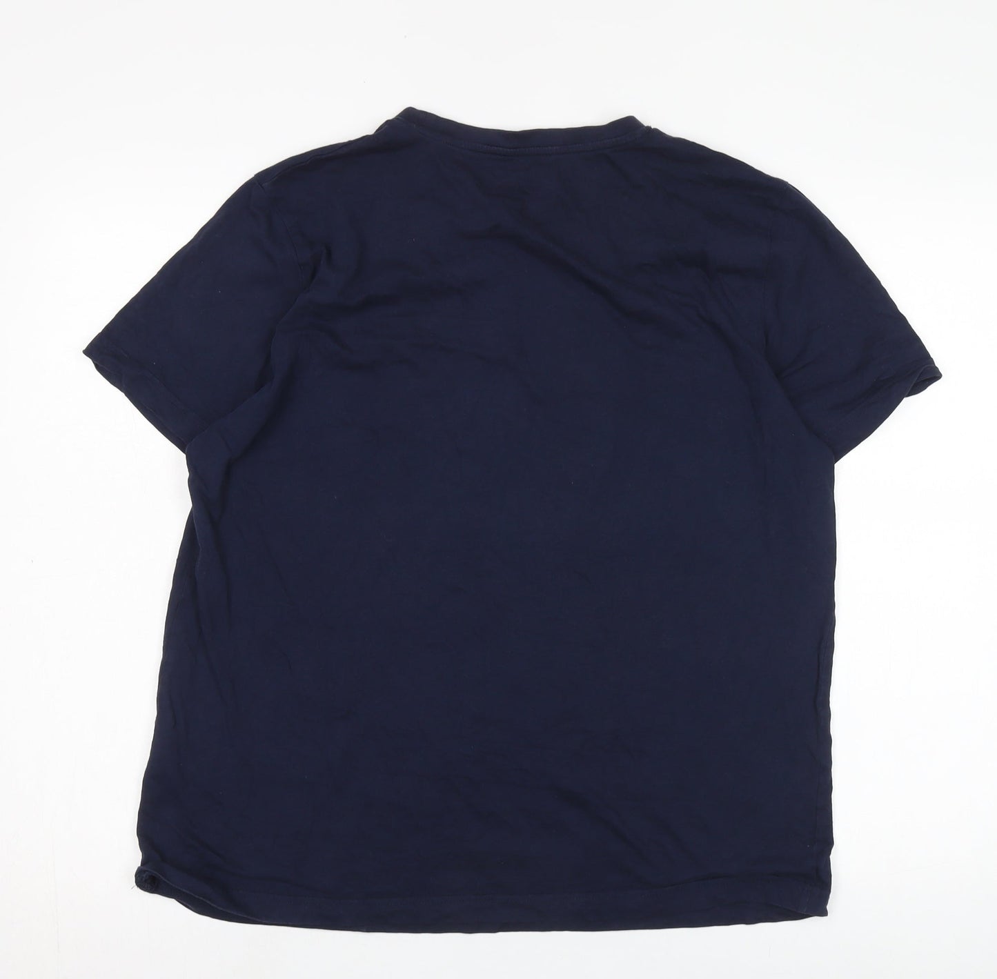 MCS Blue Men's XL Cotton Crew Neck T-Shirt