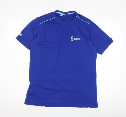 Mantoni Men's Blue Regular Fit T-Shirt, Size L, FIFA 2022