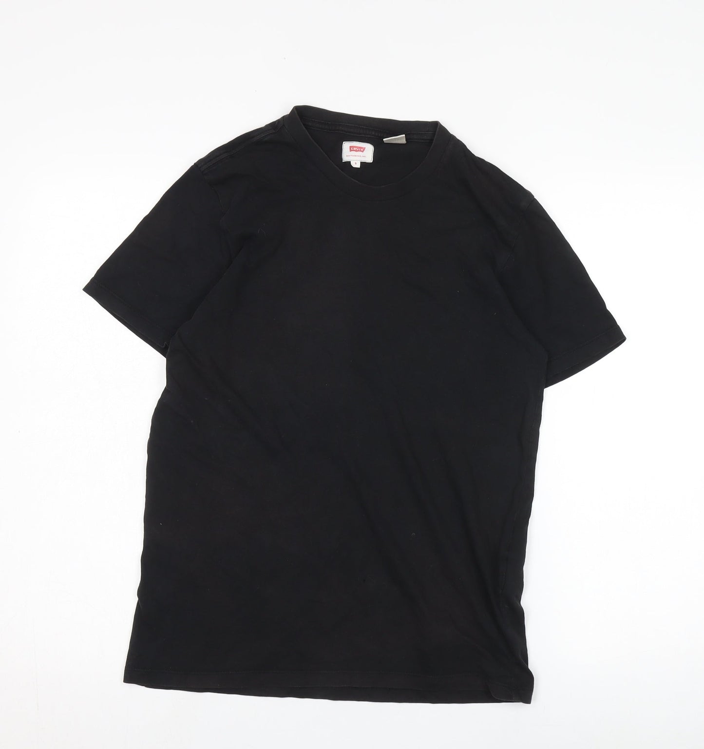 Levi's Men Black Cotton Crew Neck T-Shirt Size S