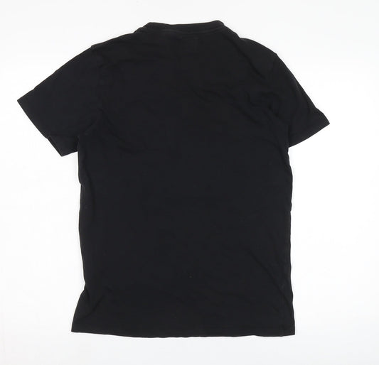 Levi's Men Black Cotton Crew Neck T-Shirt Size S