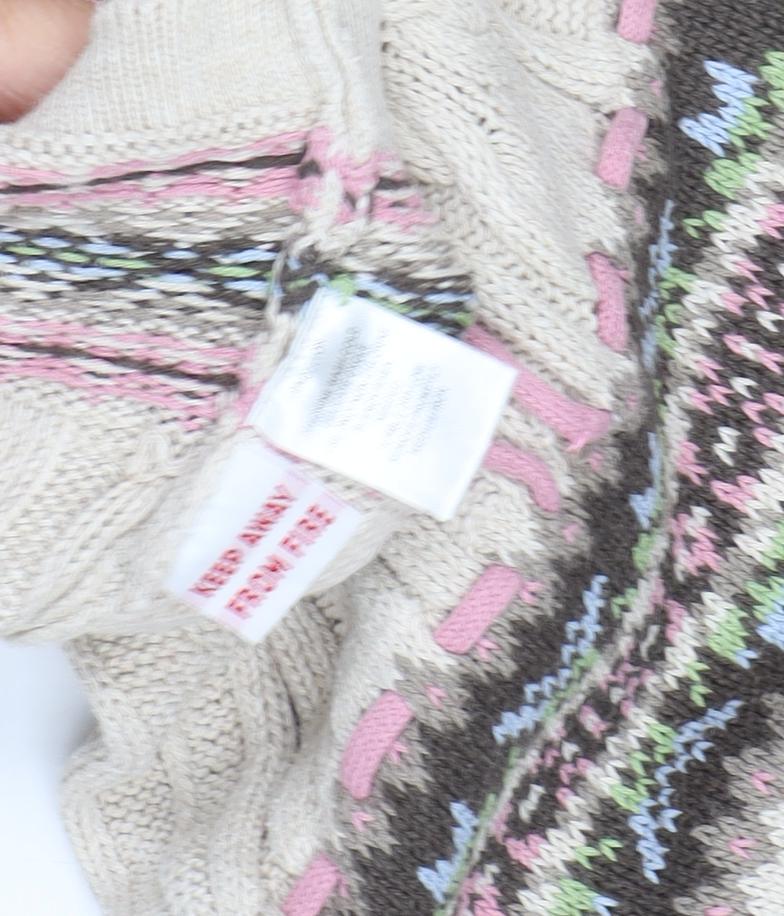 Jillian's Closet Girls Beige Fair Isle Knit Dress Size 4
