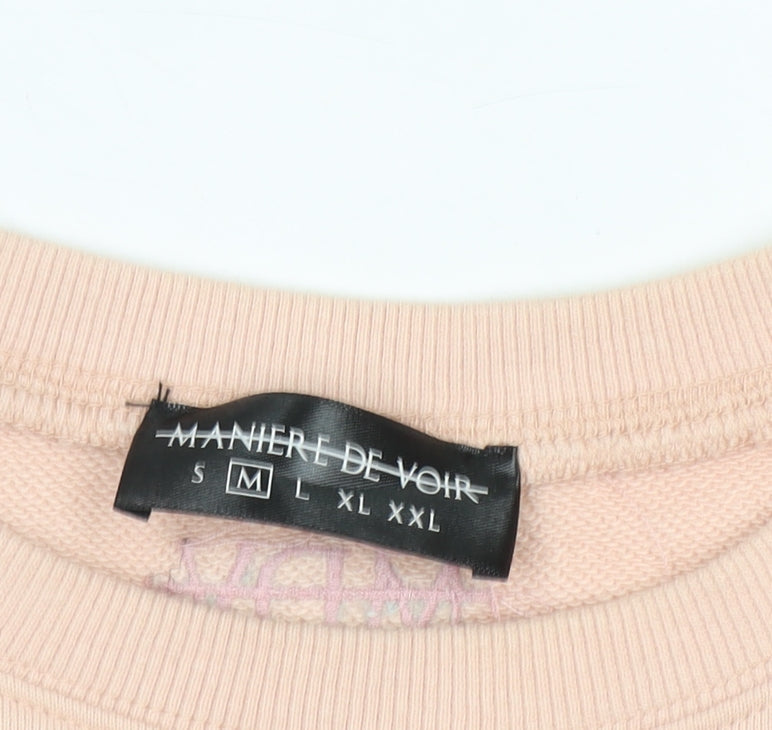 Manière De Voir Women's Pink Pullover Sweatshirt M