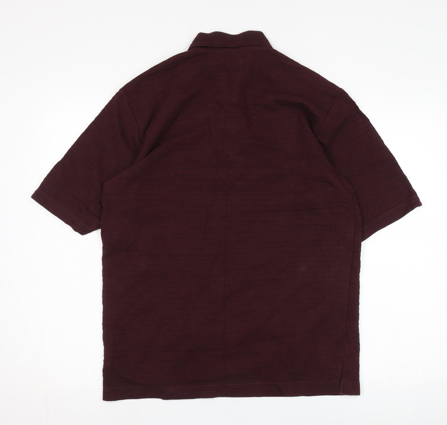 District Men's Red Polo Shirt S Short Sleeve Cotton Casual