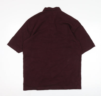 District Men's Red Polo Shirt S Short Sleeve Cotton Casual