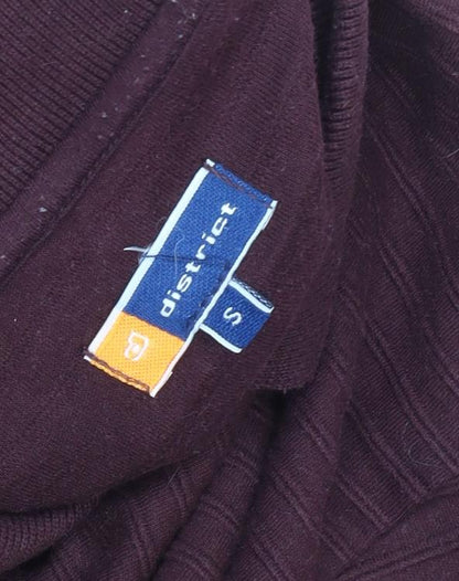 District Men's Red Polo Shirt S Short Sleeve Cotton Casual