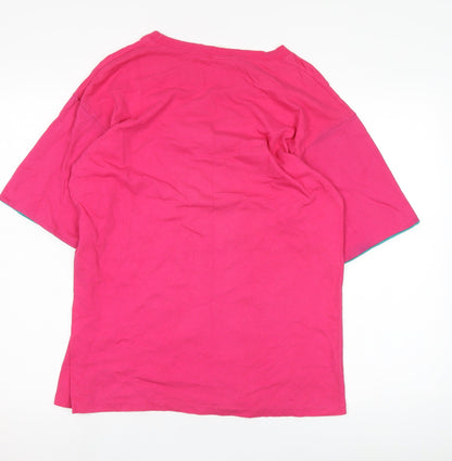 Disney Women's Pink Cartoon T-Shirt, Medium