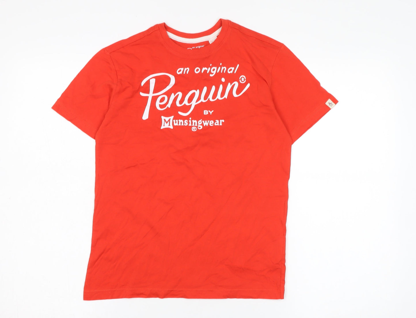 Original Penguin Red T-Shirt, Unisex, Size M, Casual Classic