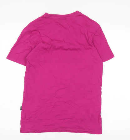 Hugo Boss Unisex Pink Basic T-Shirt M Cotton Crew Neck