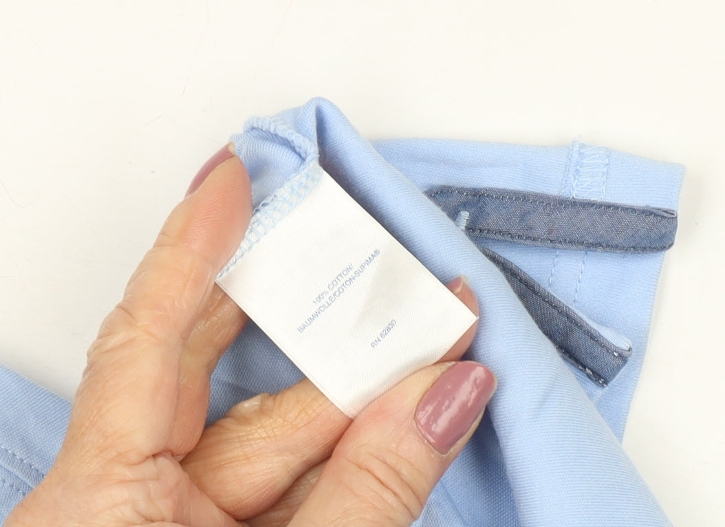 Lands' End Men's Blue XL Polo Shirt Short Sleeve