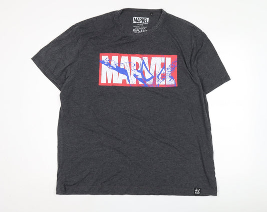 Marvel Men's Grey 2XL Graphic T-Shirt