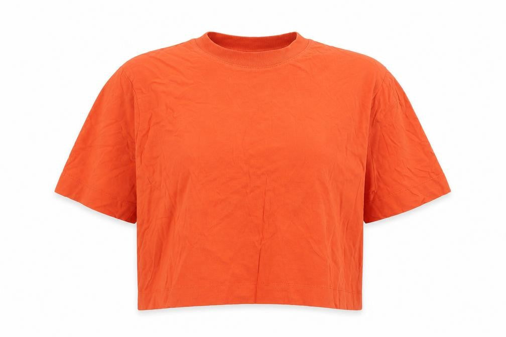 Womens UK Size 12 COLLUSION Orange Basic T-Shirt