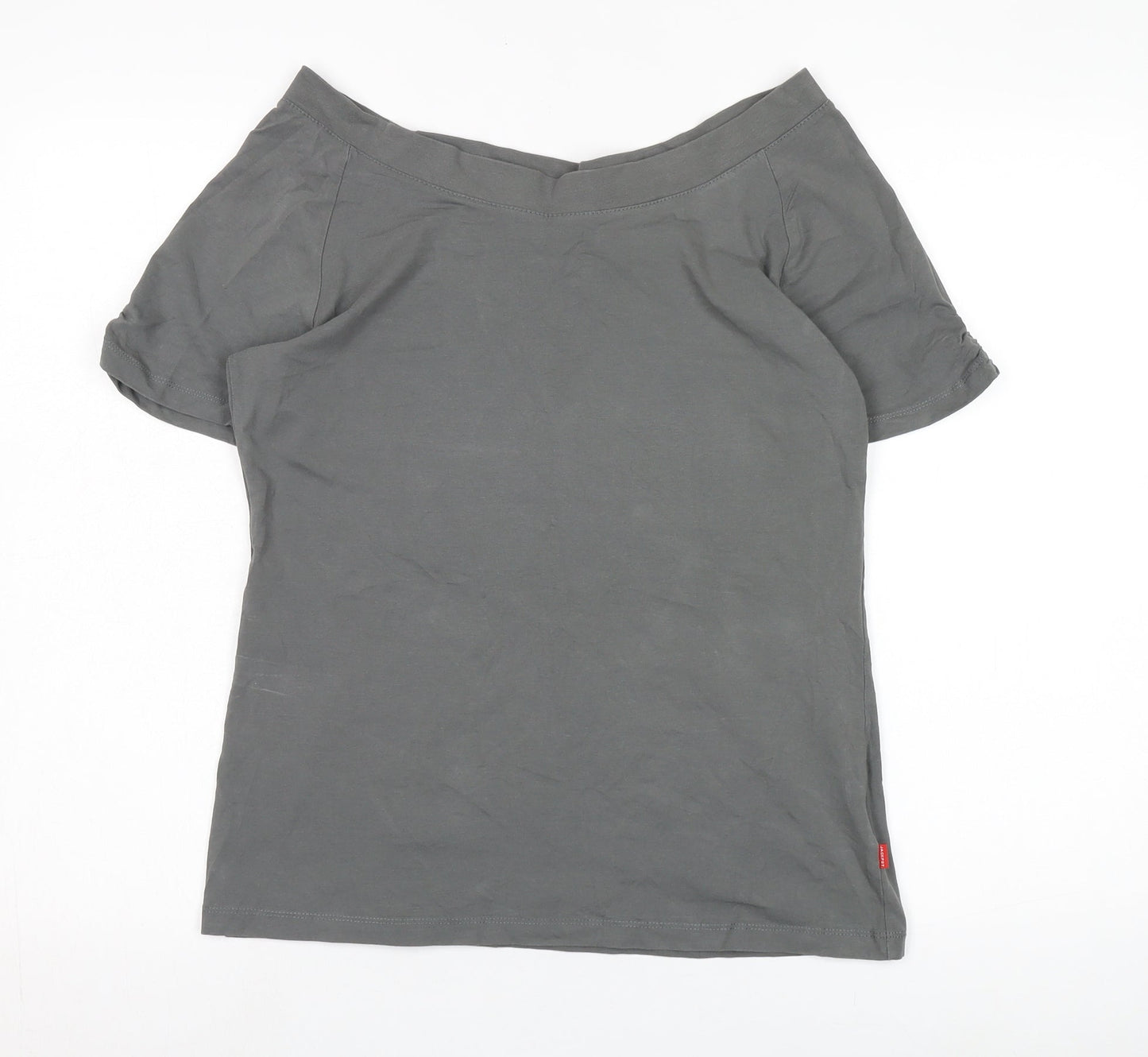 Womens UK Size XL Jackpot Grey Basic T-Shirt