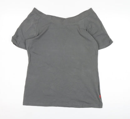 Womens UK Size XL Jackpot Grey Basic T-Shirt