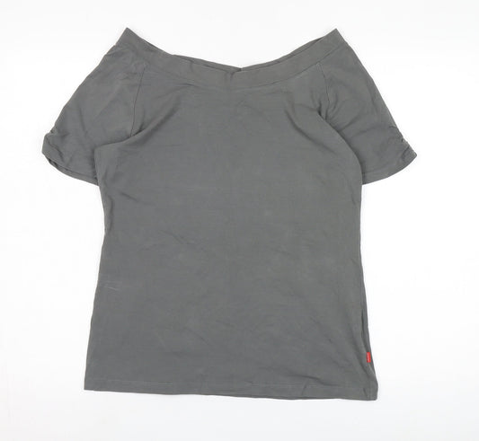 Womens UK Size XL Jackpot Grey Basic T-Shirt