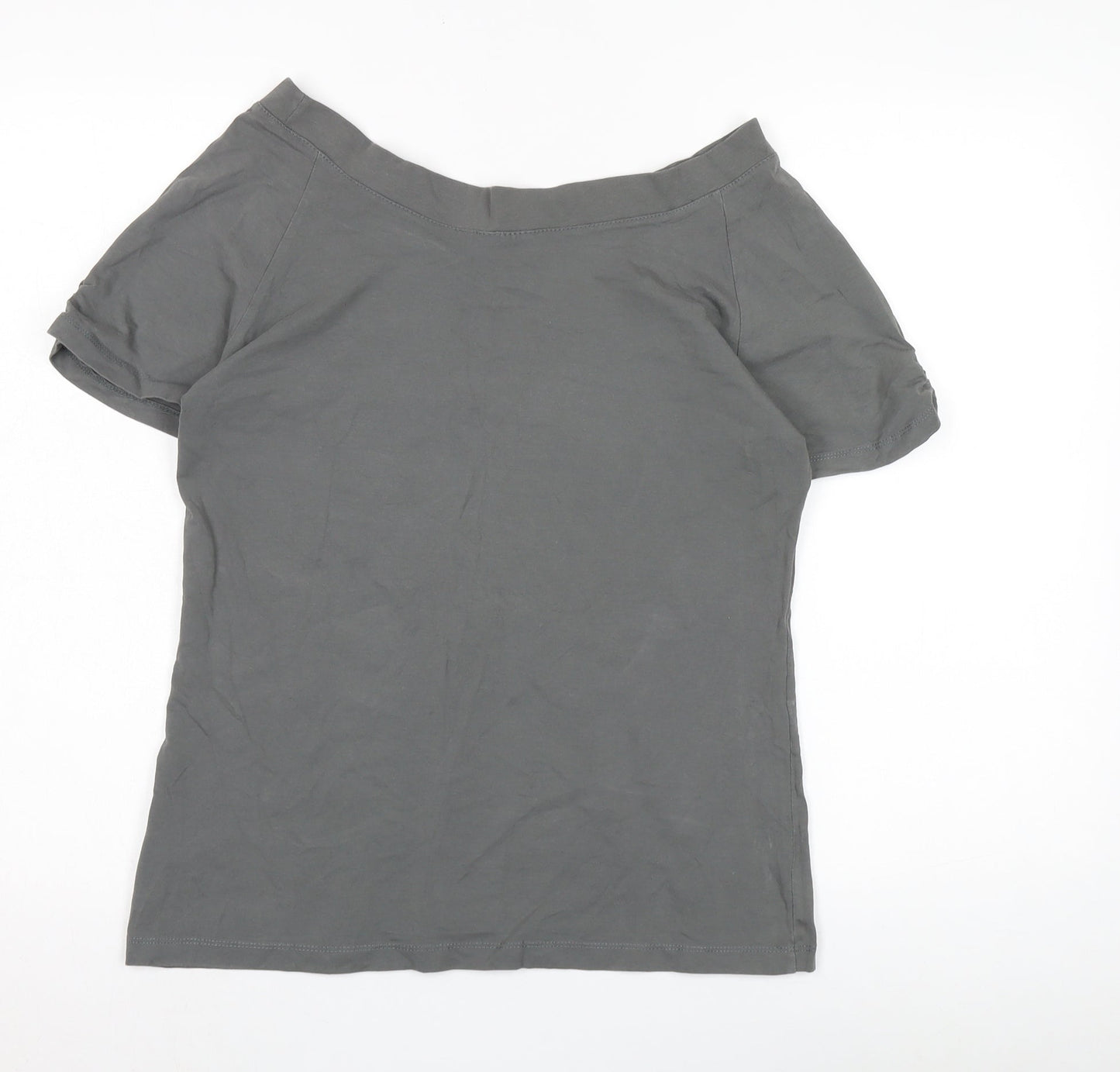 Womens UK Size XL Jackpot Grey Basic T-Shirt