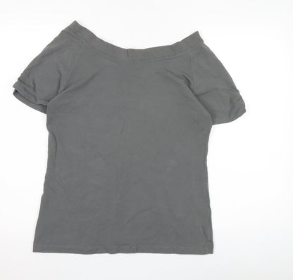 Womens UK Size XL Jackpot Grey Basic T-Shirt