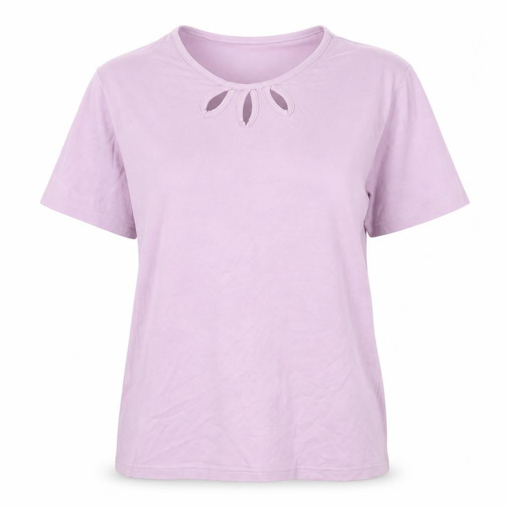 Womens UK Size L Isle Essentials Pink Basic T-Shirt