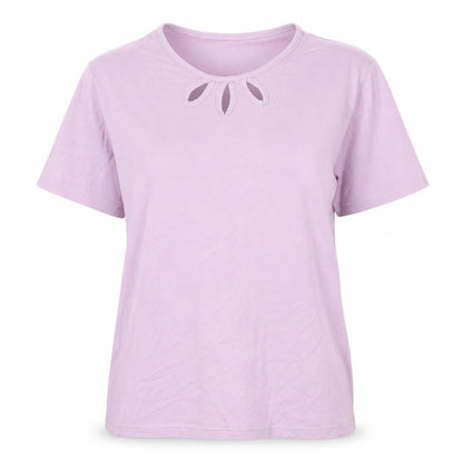 Womens UK Size L Isle Essentials Pink Basic T-Shirt