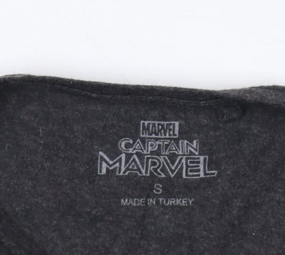 Unisex Adults UK Size S Marvel Grey Basic T-Shirt
