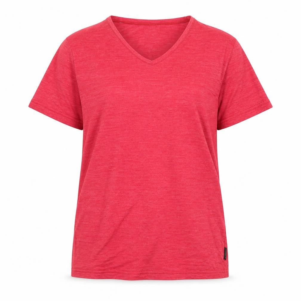 Womens UK Size M DECATHLON Red Basic T-Shirt