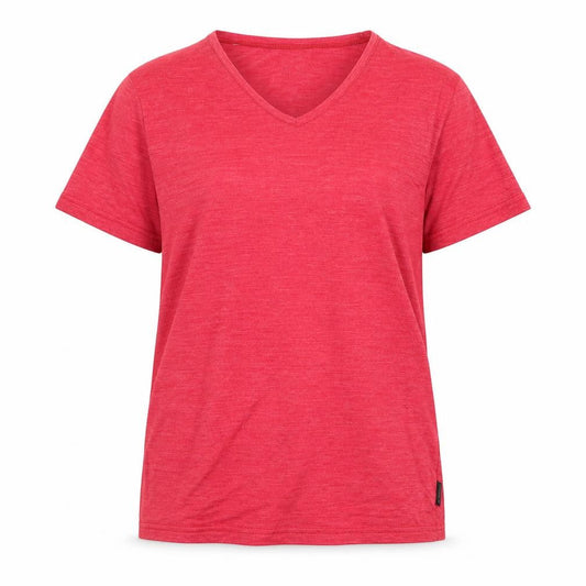 Womens UK Size M DECATHLON Red Basic T-Shirt