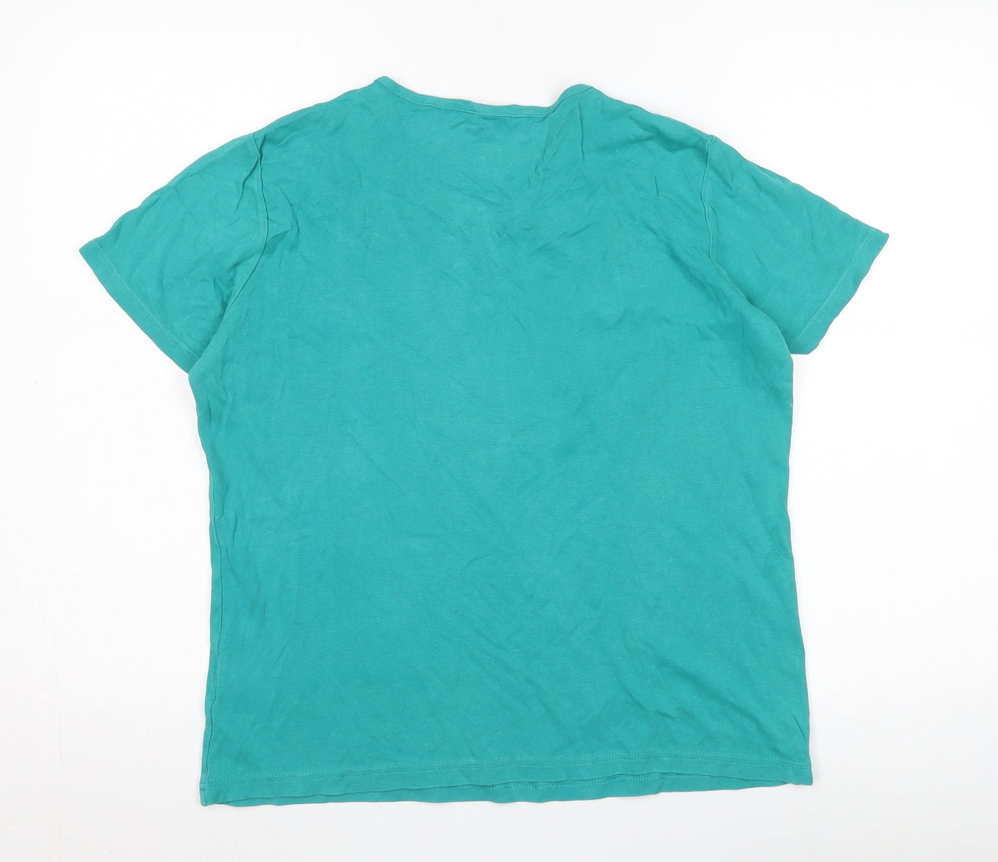 Womens UK Size M ISLE Essentials Green  T-Shirt