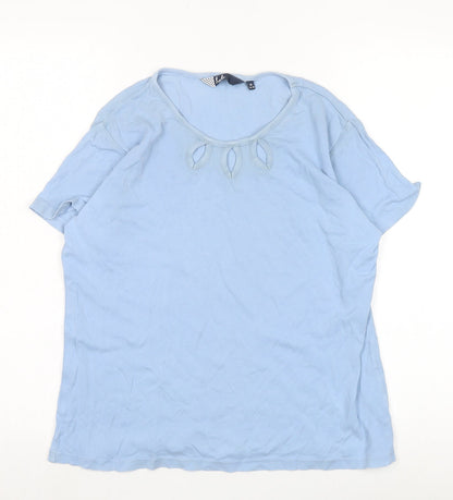 Womens UK Size M Lee Blue Basic T-Shirt