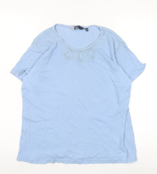 Womens UK Size M Lee Blue Basic T-Shirt