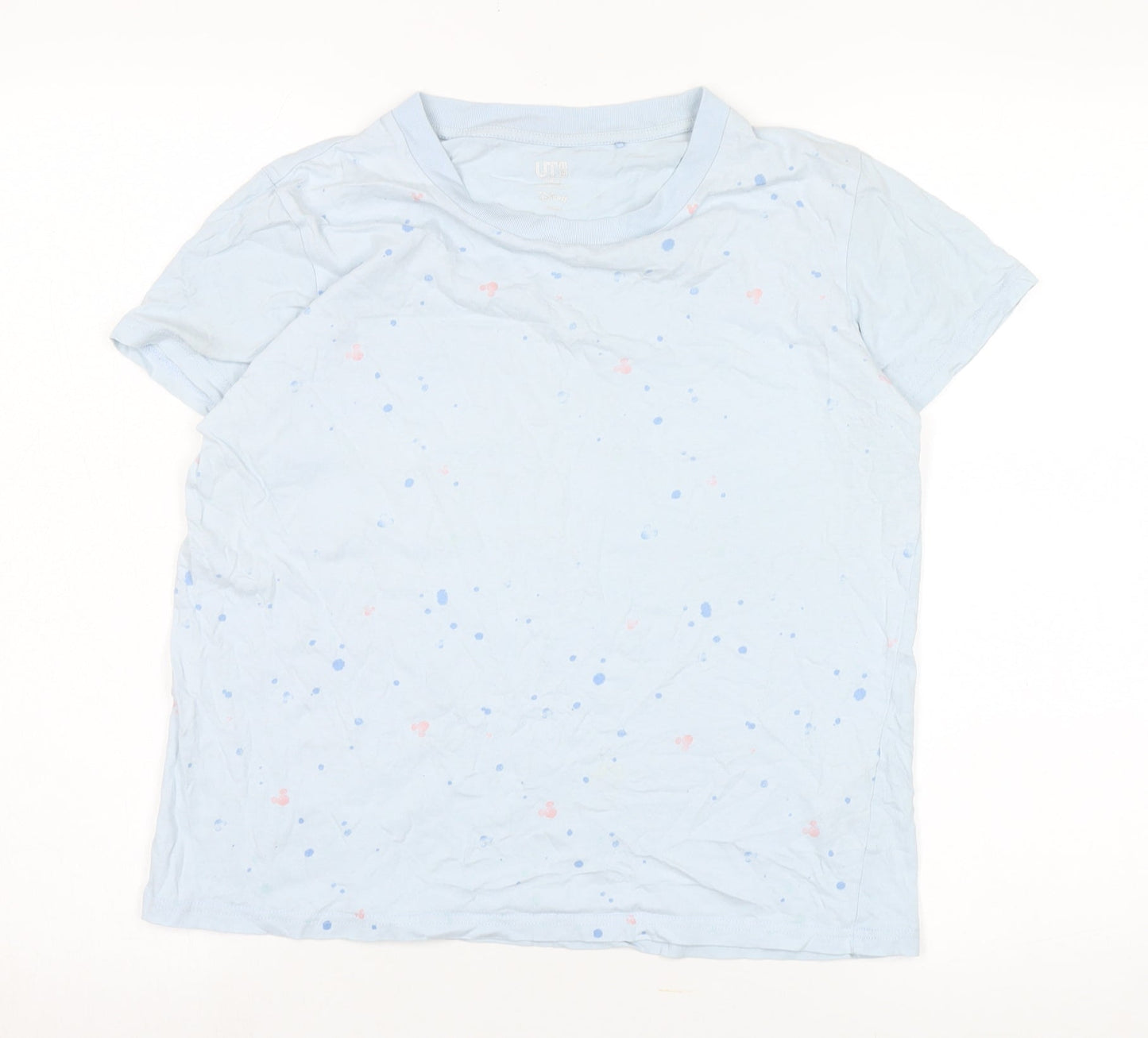 Unisex Adults UK Size M Uniqlo Blue Basic T-Shirt