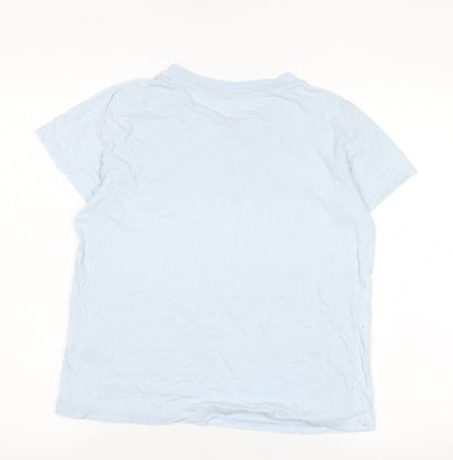 Unisex Adults UK Size M Uniqlo Blue Basic T-Shirt