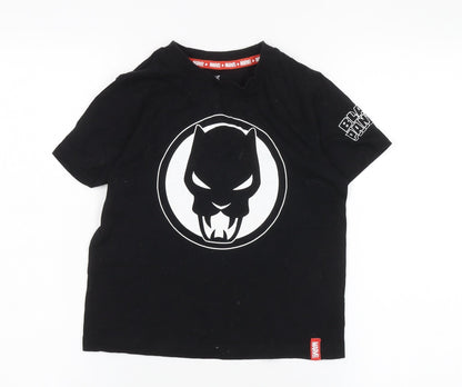 Marvel Black Panther Boys' T-Shirt, 6-7 Years, Black, Casual