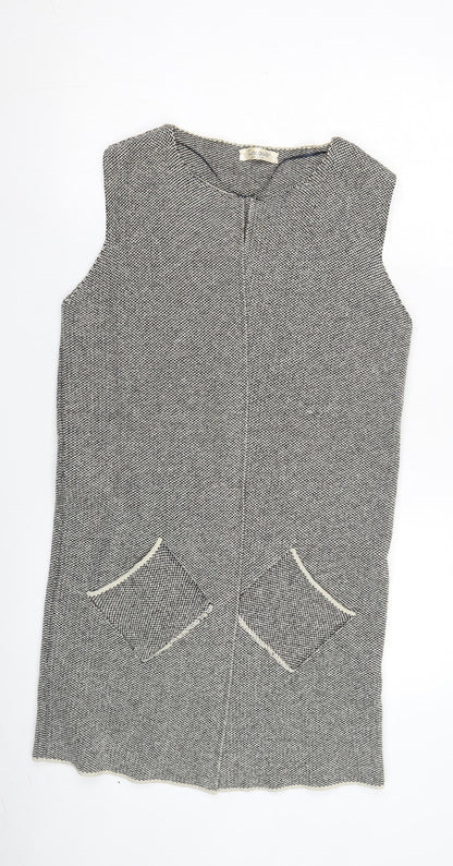 Cocogio Women's Grey Waistcoat Size 12 Sleeveless Casual