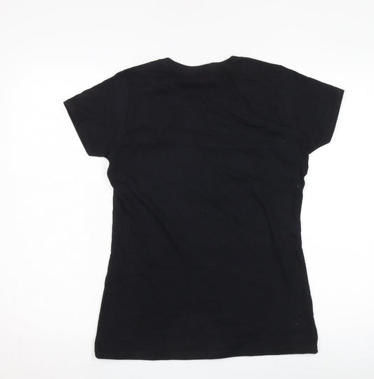Womens UK Size L Disney Black Basic T-Shirt