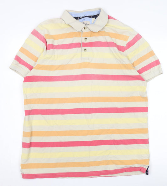Debenhams Men's Multicoloured Striped Polo L