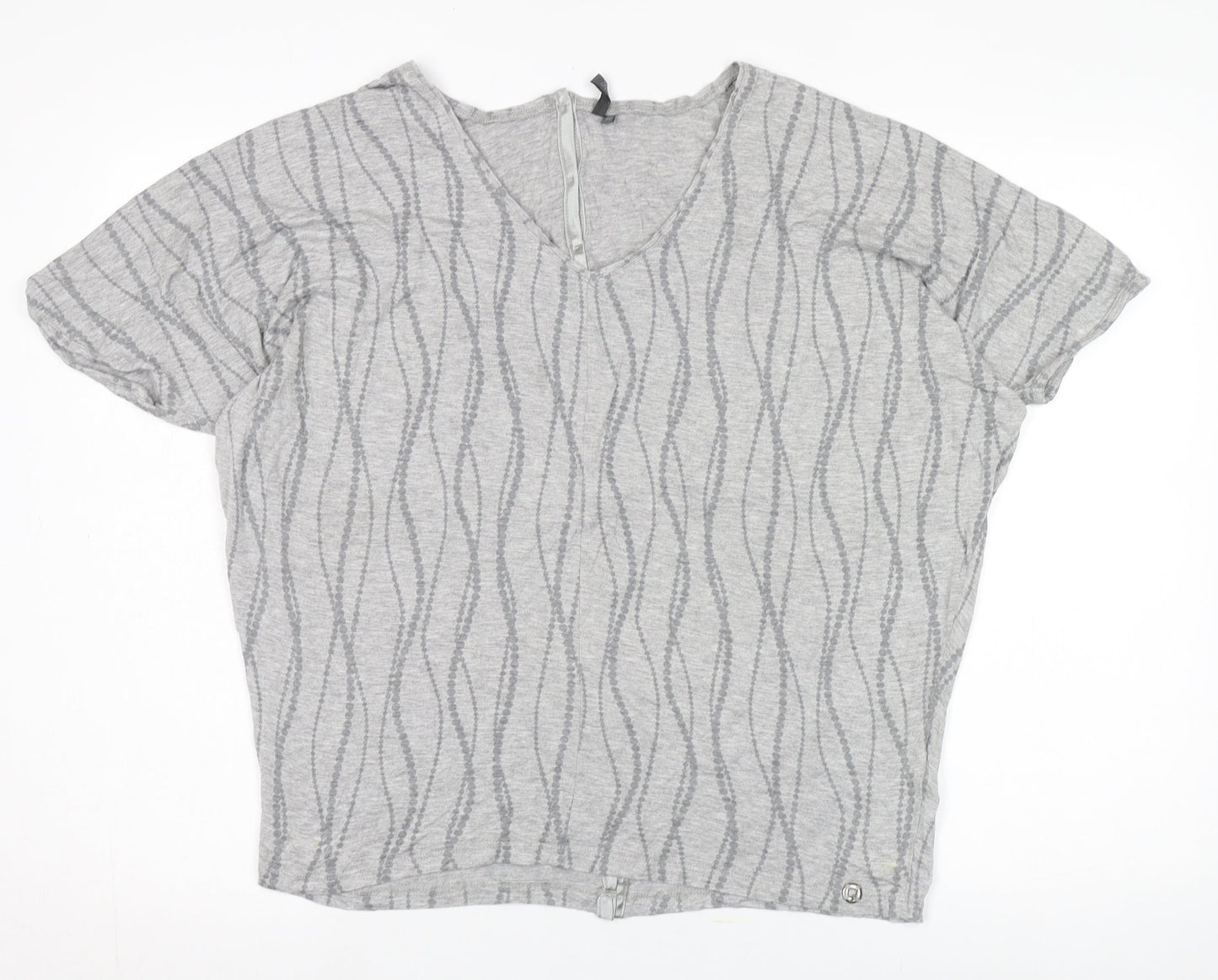 Womens UK Size 16 Kangol Grey Basic T-Shirt
