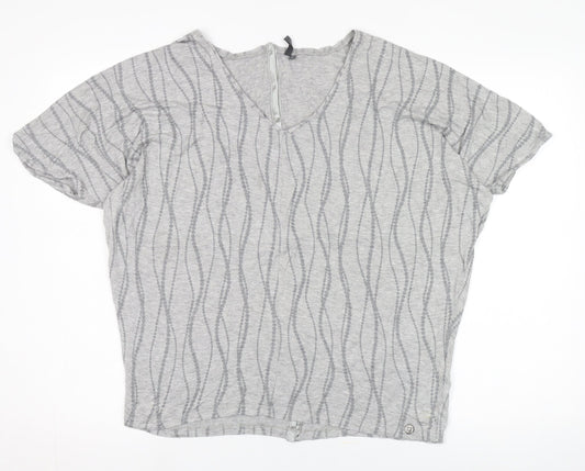 Womens UK Size 16 Kangol Grey Basic T-Shirt