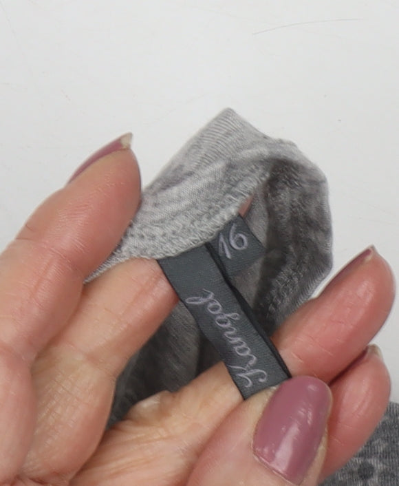 Womens UK Size 16 Kangol Grey Basic T-Shirt