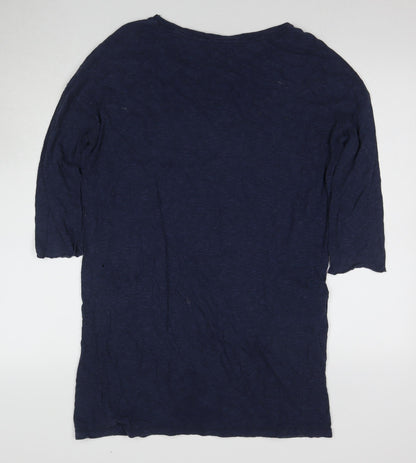 Womens UK Size S Superdry Blue Basic T-Shirt