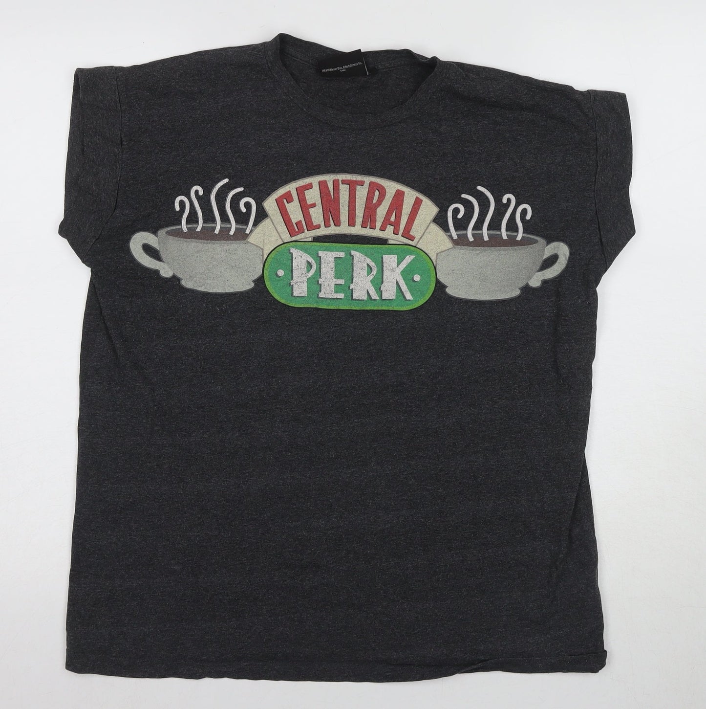Unisex Adults UK Size 16 Friends Black Basic T-Shirt