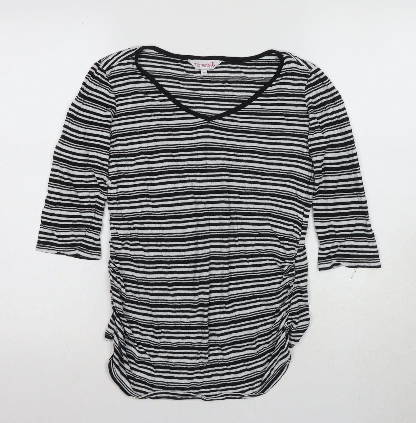 Womens UK Size 10 Red Herring Multicoloured Basic T-Shirt