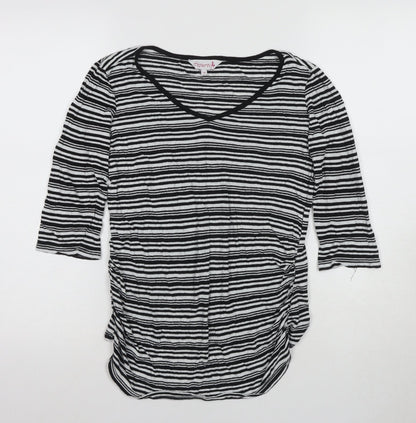 Womens UK Size 10 Red Herring Multicoloured Basic T-Shirt