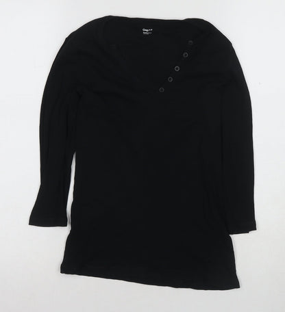 Womens UK Size S Gap Black Basic T-Shirt