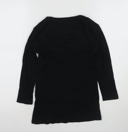 Womens UK Size S Gap Black Basic T-Shirt