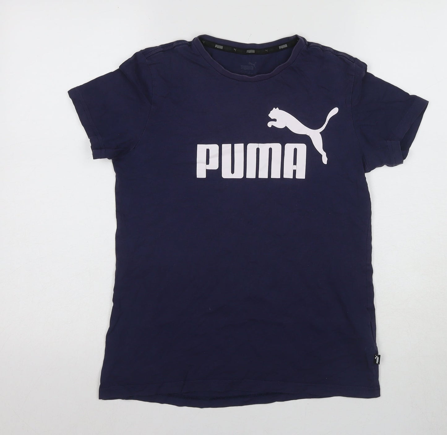 Puma Boys Blue T-Shirt, Crew Neck, Size 13-14 Years
