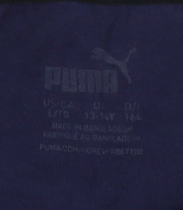 Puma Boys Blue T-Shirt, Crew Neck, Size 13-14 Years