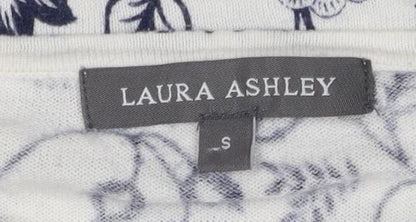 Womens UK Size S Laura Ashley White Tunic Blouse